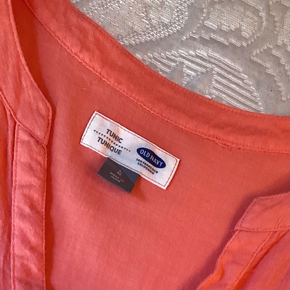 Old Navy–Women’s Long Sleeve Tunic Blouse—Size L—Coral - Picture 9 of 12